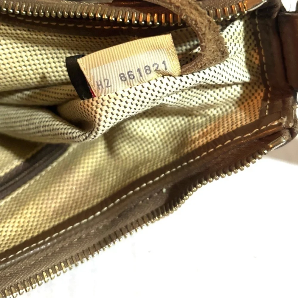 Dooney & Bourke DB signature print canvas Tan and Brown shoulder Women's Bag